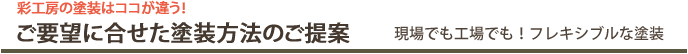 彩工房の塗装はココが違う！