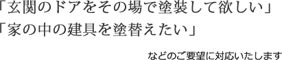 玄関のドアの塗装、建具の塗り替え